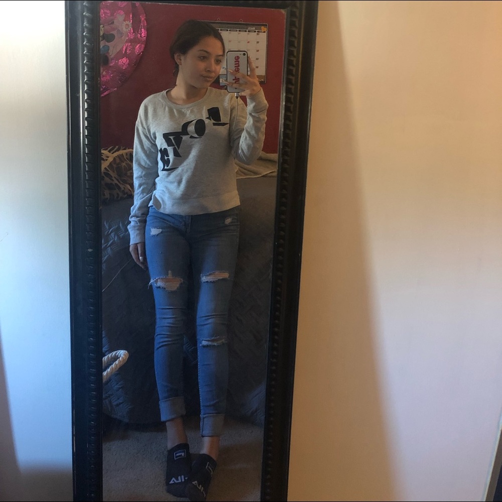Grey & black “love” sweatshirt